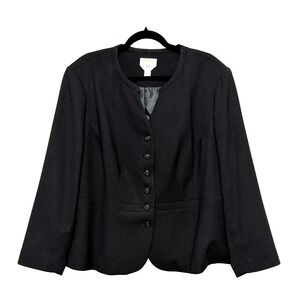 Talbots Old Money Wool Blazer Womens 20W Wardrobe Staple Corporate Quiet Luxury